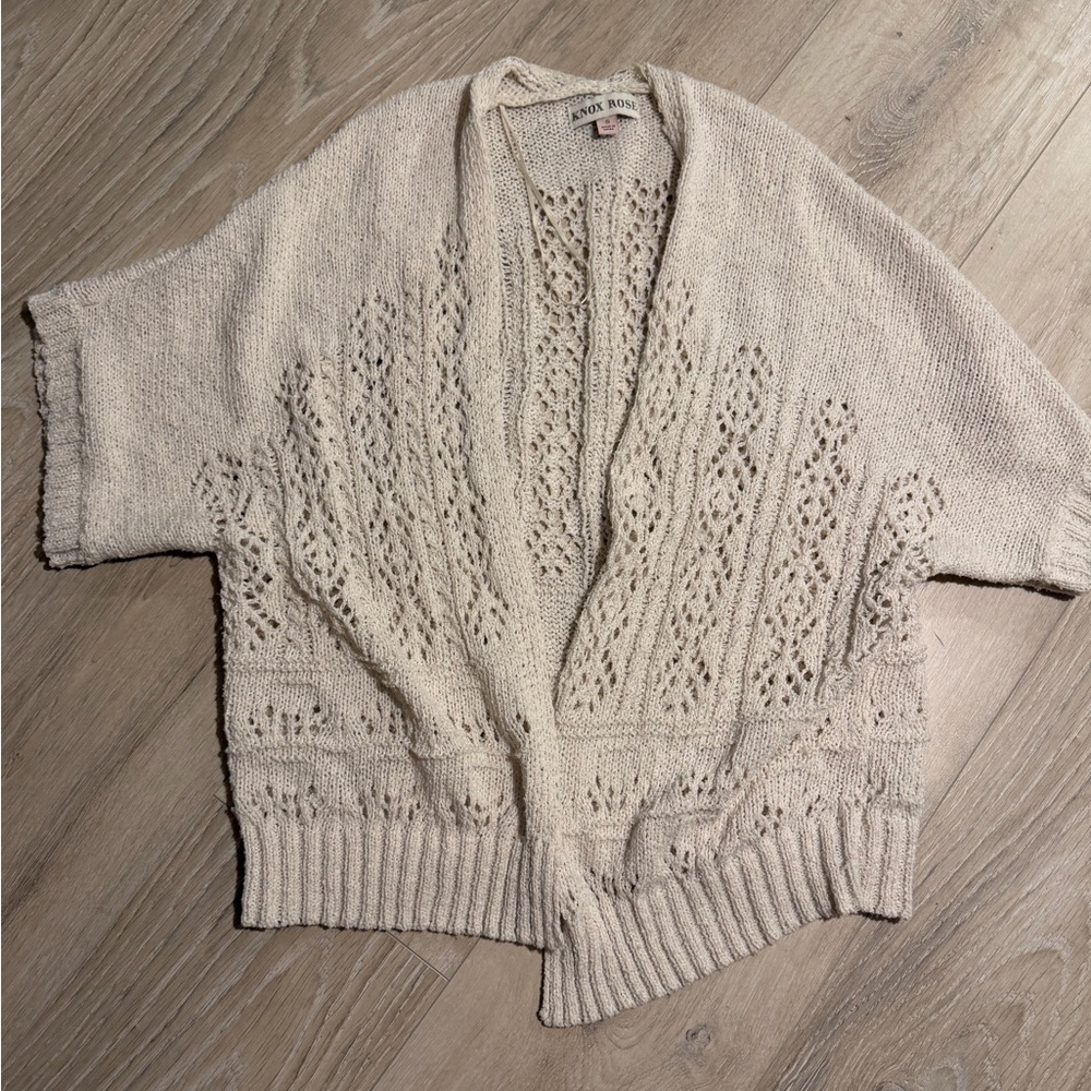 Knox Rose‎ Cream Knit Cardigan